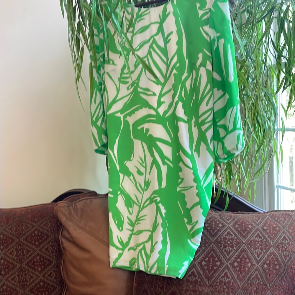 Lilly Pulitzer Vibrant Green and Cream Dress